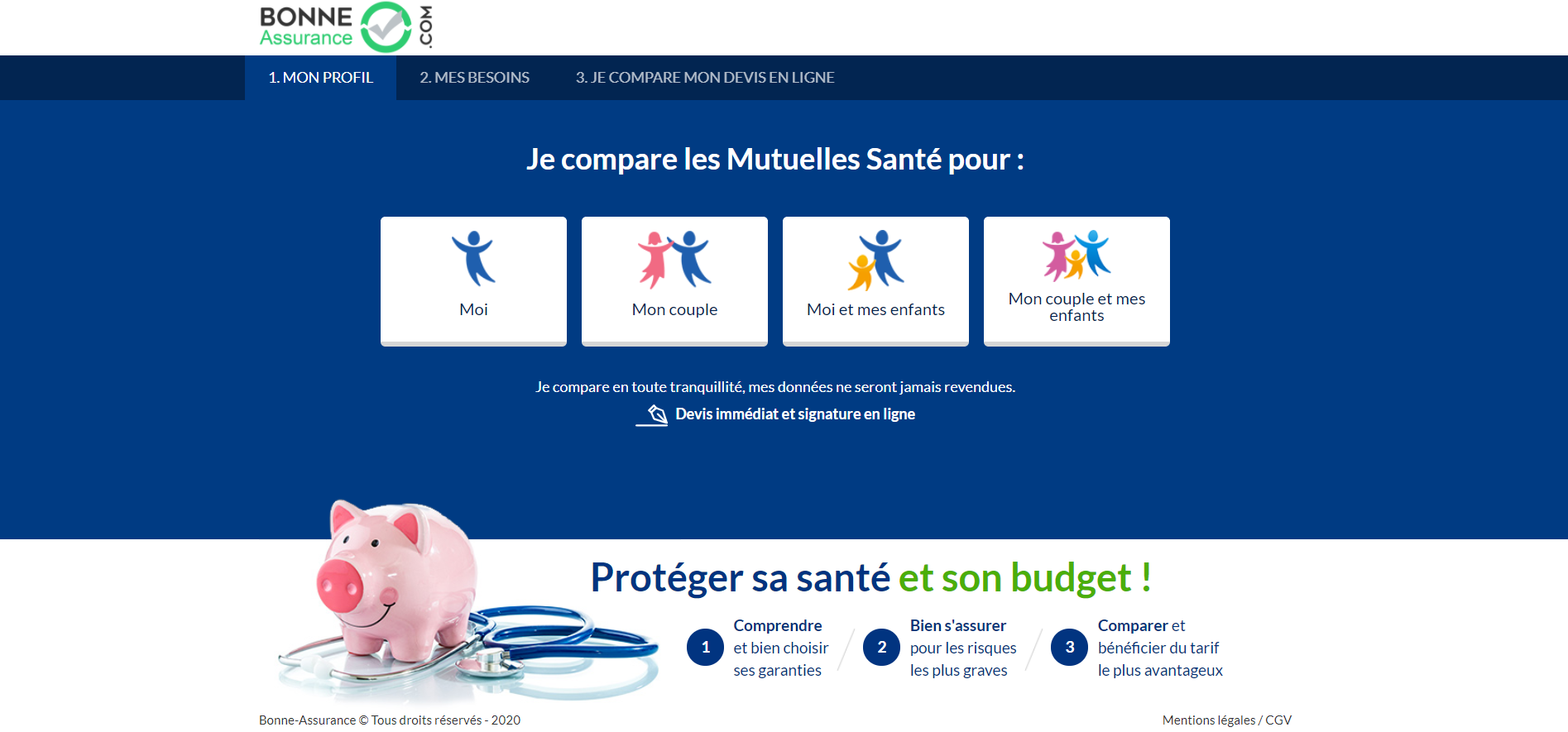 devis express mutuelle sante comparateur bonne-assurance choix profil