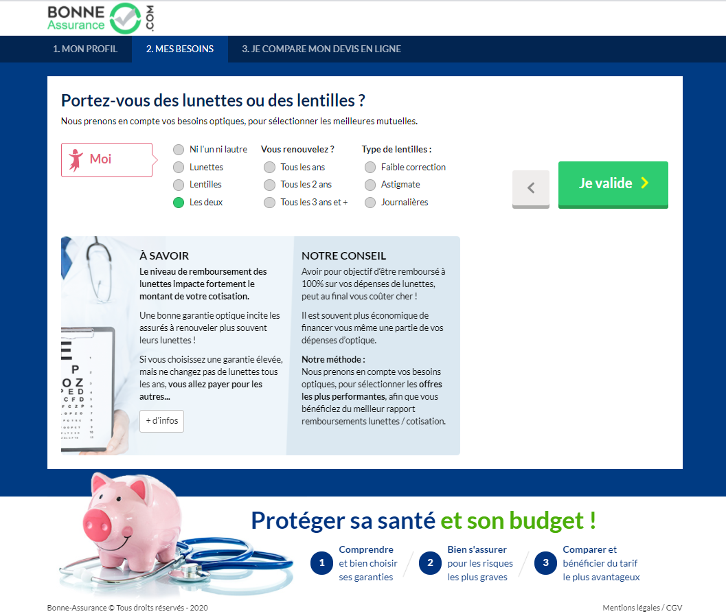 comparateur mutuelle mes besoins optique