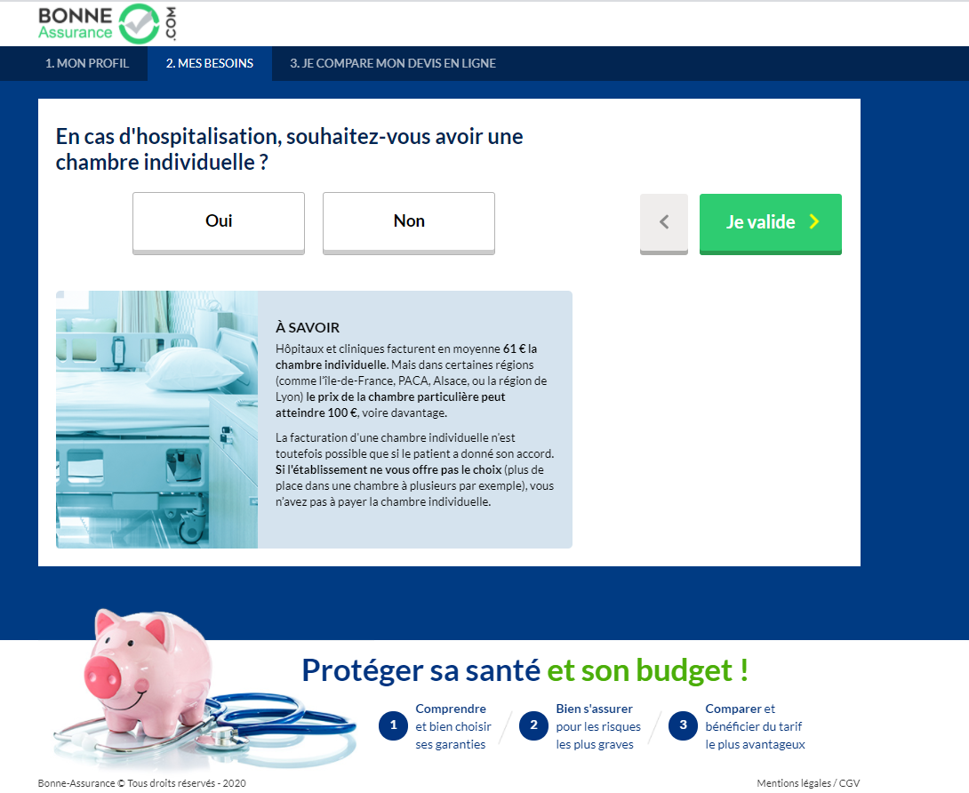 comparateur mutuelle mes besoins chambre individuelle