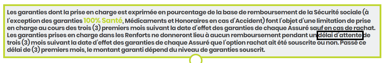 exemple delai de carence contrat mutuelle