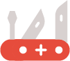 Pictogramme couteau suisse (sous-entendu tout-en-un)
